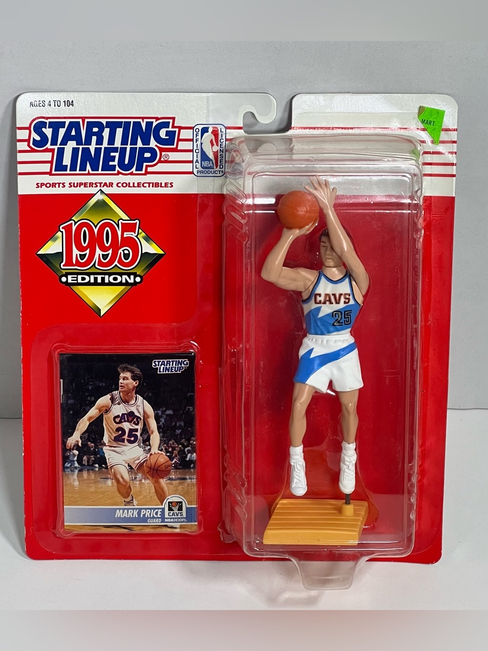 1995 Mark Price Cleveland Cavaliers Figure - White & Blue